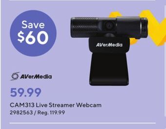 Staples Avermedia cam 313 live streamer webcam offer
