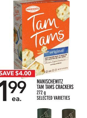 Metro Manischewitz tam tams crackers offer