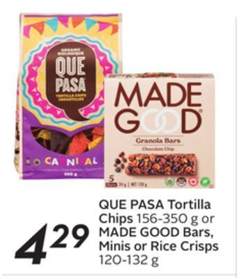 Sobeys Que pasa tortilla chips offer