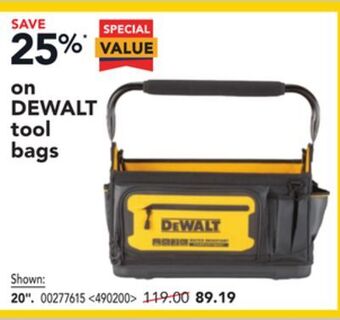 Lowe's Dewalt tool bags offer