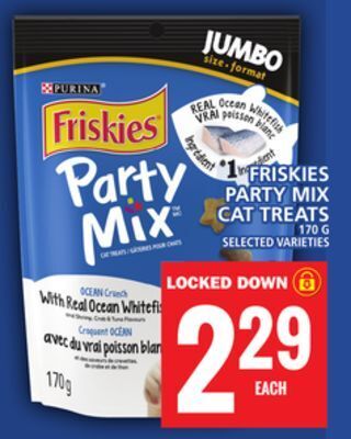 Food Basics Friskies party mix cat treats offer