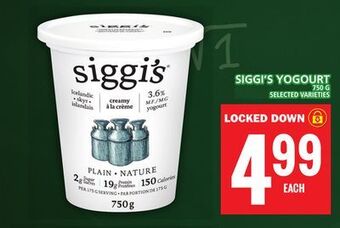 Food Basics Siggi's yogourt offer