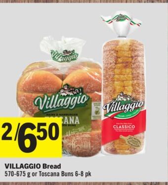 Foodland Villaggio bread 570-675 g or toscana buns 6-8 pk offer