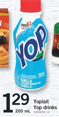 Fortinos Yoplait yop drinks, 200 ml offer
