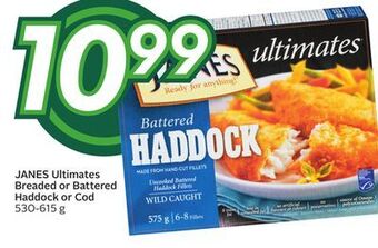 Sobeys Ultimates breaded or battered haddock or cod offer