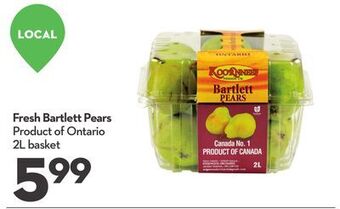 Longo's Fresh bartlett pears offer
