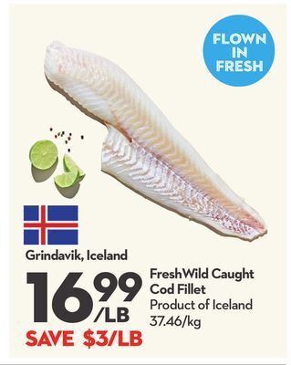 Longo's Freshwild caught cod fillet offer