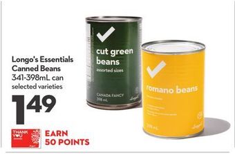 Longo's Longo's essentials canned beans offer