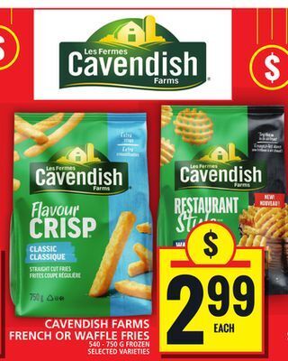 Food Basics Cavendish farms french or waffle fries offer