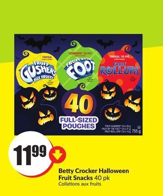 Chalo FreshCo Betty crocker halloween fruit snacks 40 pk offer