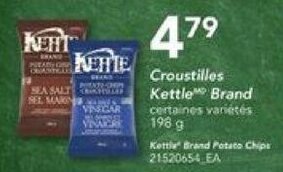 Provigo Croustilles Kettle Brand 198 g offer