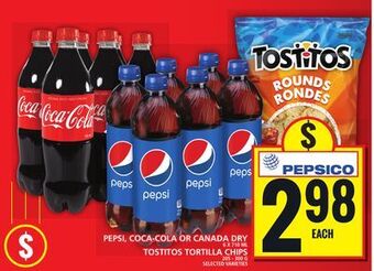 Food Basics Pepsi, coca-cola or canada dry tostitos tortilla chips offer