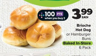 Thrifty Foods Brioche Hot Dog or Hamburger offer