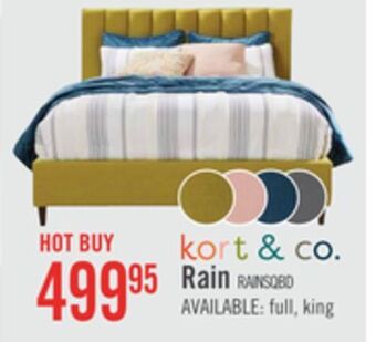 The Brick Rain queen platform bed - green offer