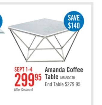 The Brick Amanda coffee table offer