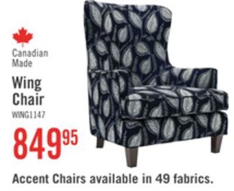 The Brick Sofa lab the wing chair - midnight offer