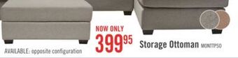 The Brick Montana linen-look fabric storage ottoman - taupe offer