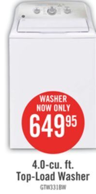 The Brick Ge 4.4 cu. ft. top-load washer with sanifresh cycle - gtw331bmrws offer