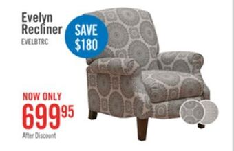 The Brick Evelyn fabric recliner - brianne twilight offer