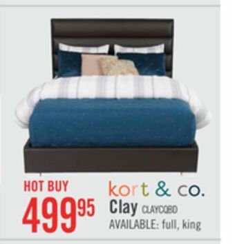 The Brick Clay queen platform bed offer