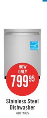 The Brick Whirlpool large capacity dishwasher with deep top rack - wdt740salz offer