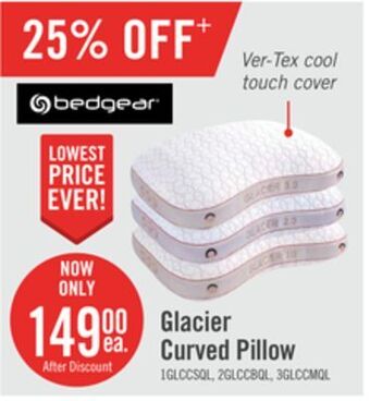 The Brick Bedgear glacier cuddle curve 1.0 pillow - stomach sleeper offer
