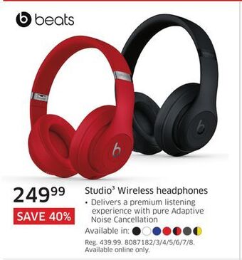 The Source Beats studio³ wireless headphones offer