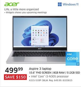 The Source Acer aspire 3 laptop offer