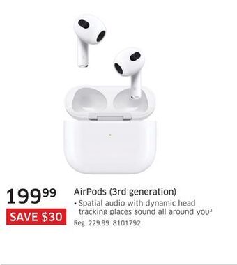 The Source Apple airpods (3rd generation) offer
