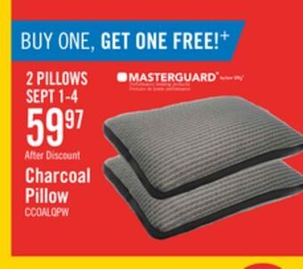 The Brick Masterguard charcoal tencel pillow offer