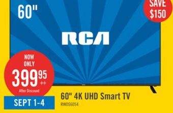 The Brick Rca 60 4k uhd webos smart tv offer