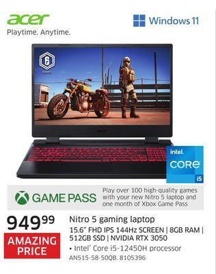 The Source Acer nitro 5 gaming laptop offer