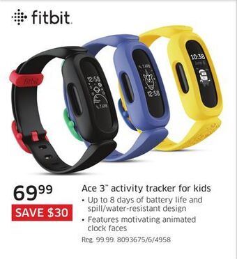 The Source Fitbit ace 3 activity tracker for kids offer