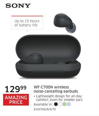 The Source Sony wf-c700n wireless noise-cancelling earbuds offer