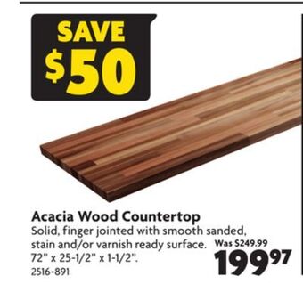 Home Hardware Acacia wood countertop offer