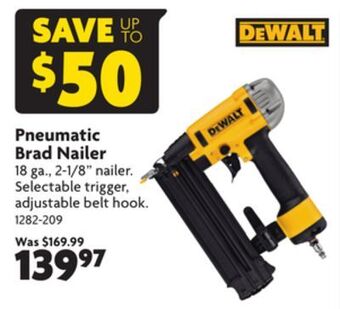 Home Hardware Pneumatic brad nailer offer