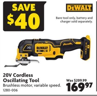 Home Hardware 20v cordless oscillating tool offer