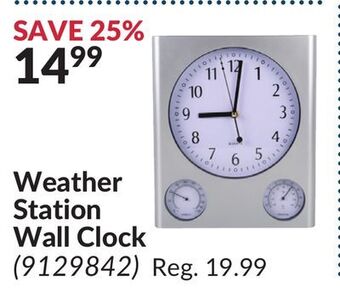 Princess Auto Weather station wall clock offer