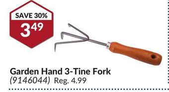 Princess Auto Garden hand 3-tine fork offer