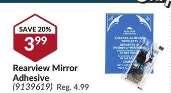 Princess Auto Rearview mirror adhesive offer