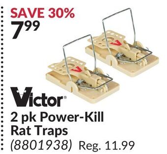 Princess Auto Victor 2 pk power-kill rat traps offer