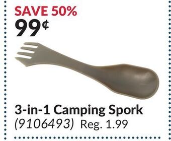 Princess Auto 3-in-1 camping spork offer