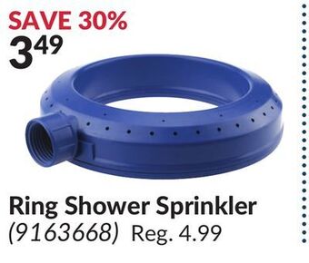 Princess Auto Ring shower sprinkler offer