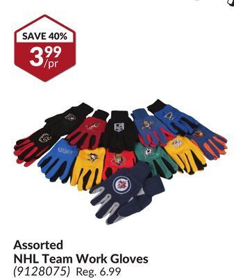 Princess Auto Assorted nhl team work gloves offer