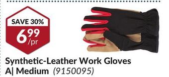 Princess Auto Synthetic-leather work gloves offer