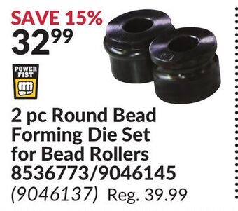 Princess Auto 2 pc round bead forming die set for bead rollers offer