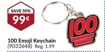 Princess Auto 100 emoji keychain offer