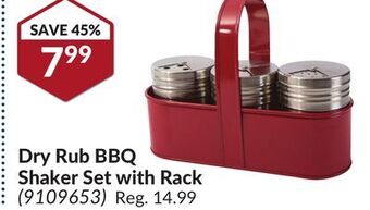Princess Auto Dry rub bbq shaker set with rack offer