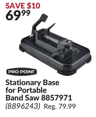Princess Auto Stationary base for portable band saw offer