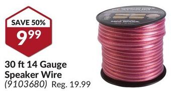 Princess Auto 30 ft 14 gauge speaker wire offer